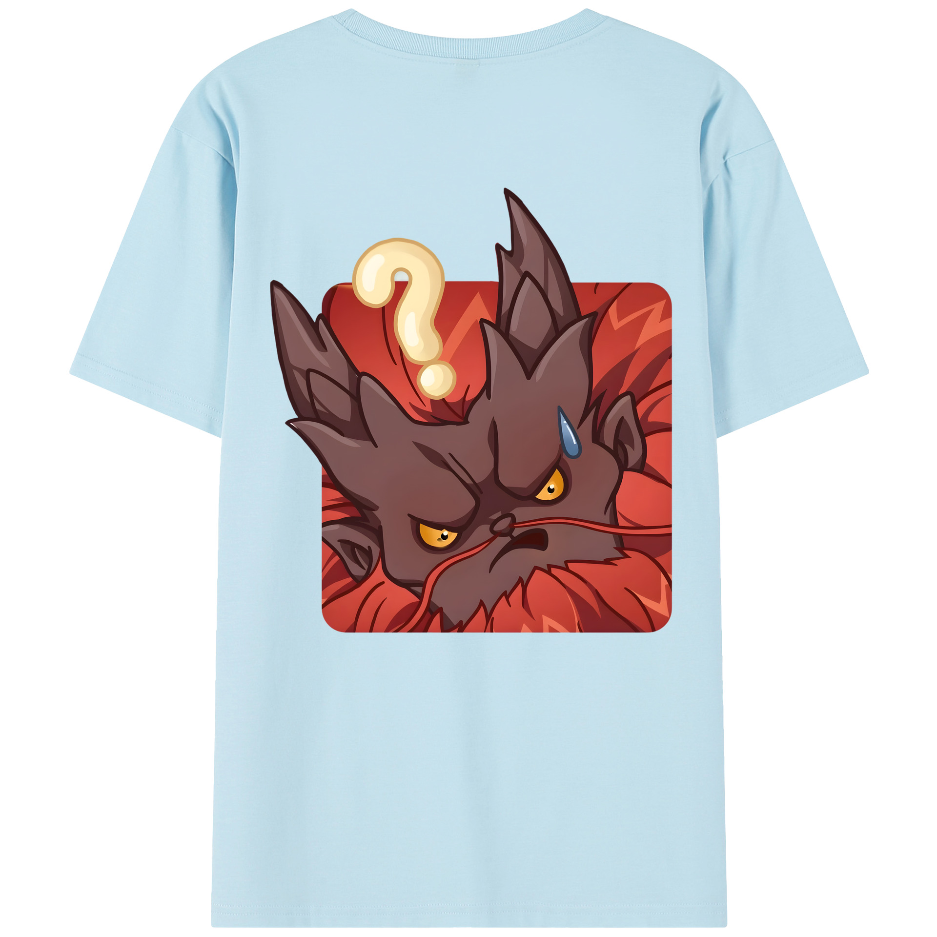 （画像用） Ne Zha 2 ナタ 魔童の大暴れ 綿100％半袖Tシャツ（背面プリント）